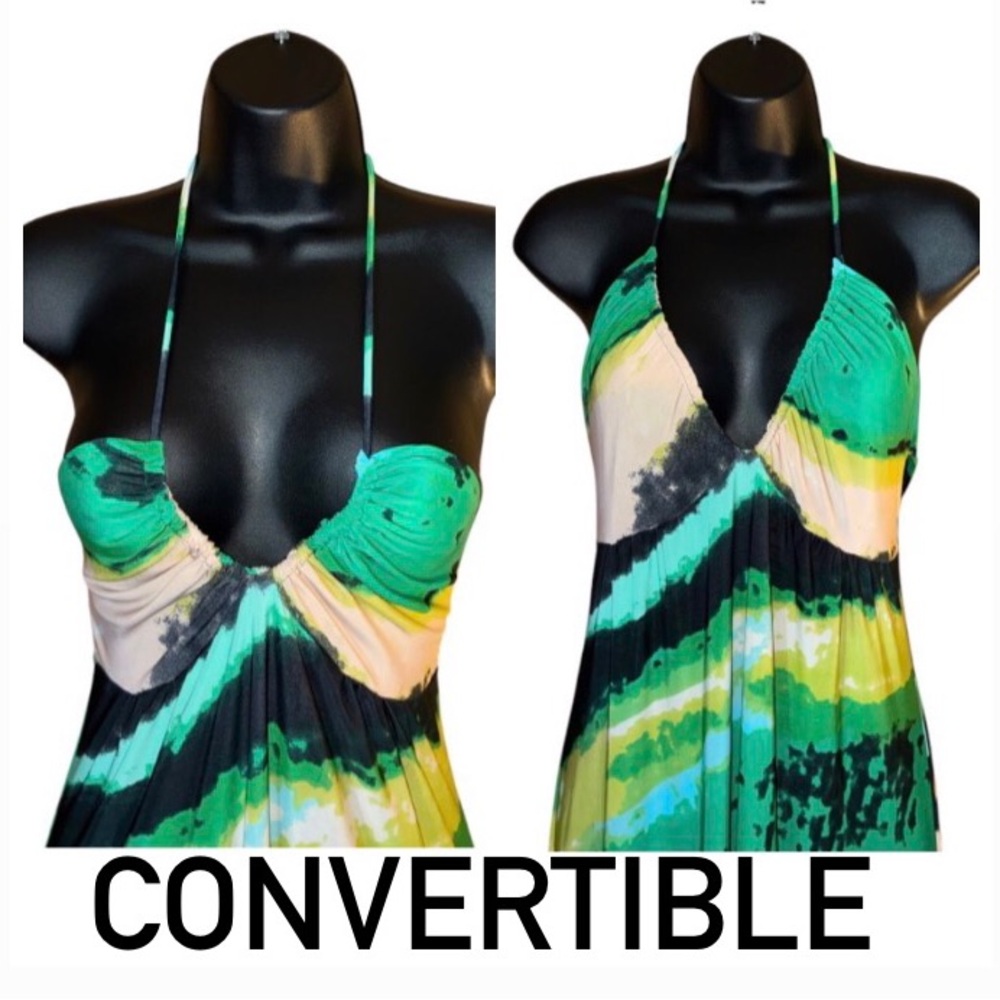 Lovestitch Watercolor Halter Maxi Dress